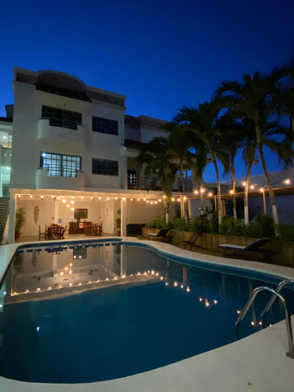 Pool view, Swimming pool, Sunset