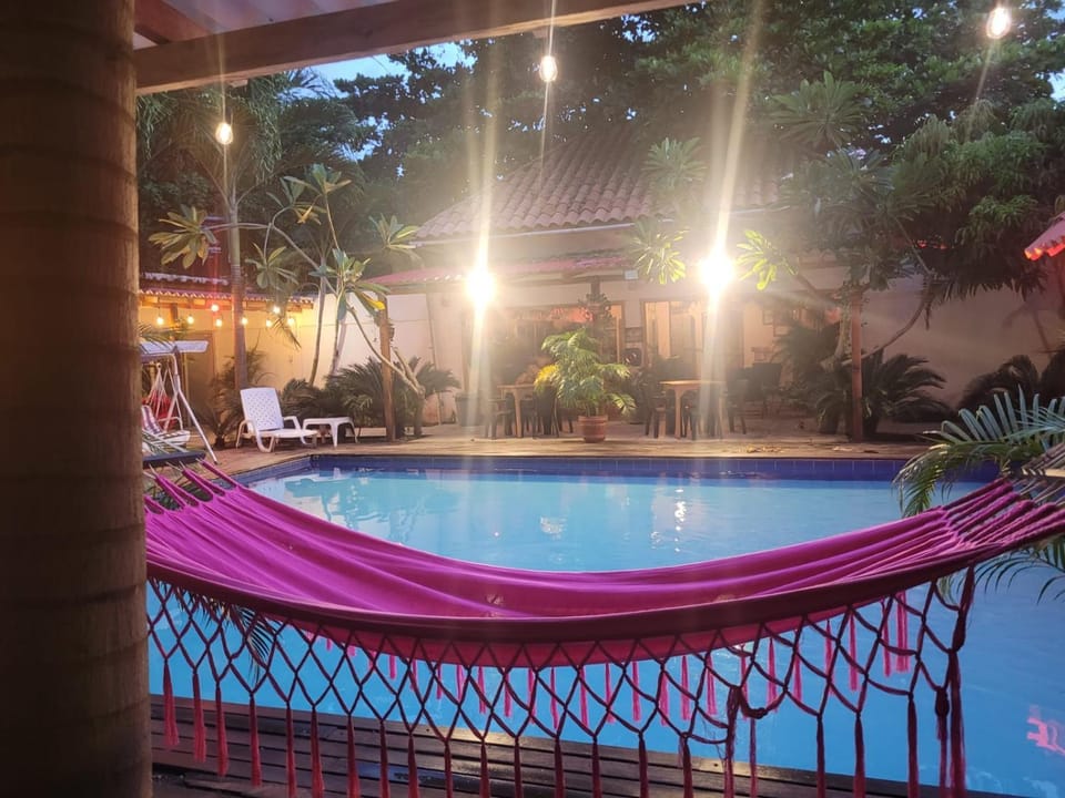 Natural landscape, Garden, Garden view, Pool view, Swimming pool, sunbed