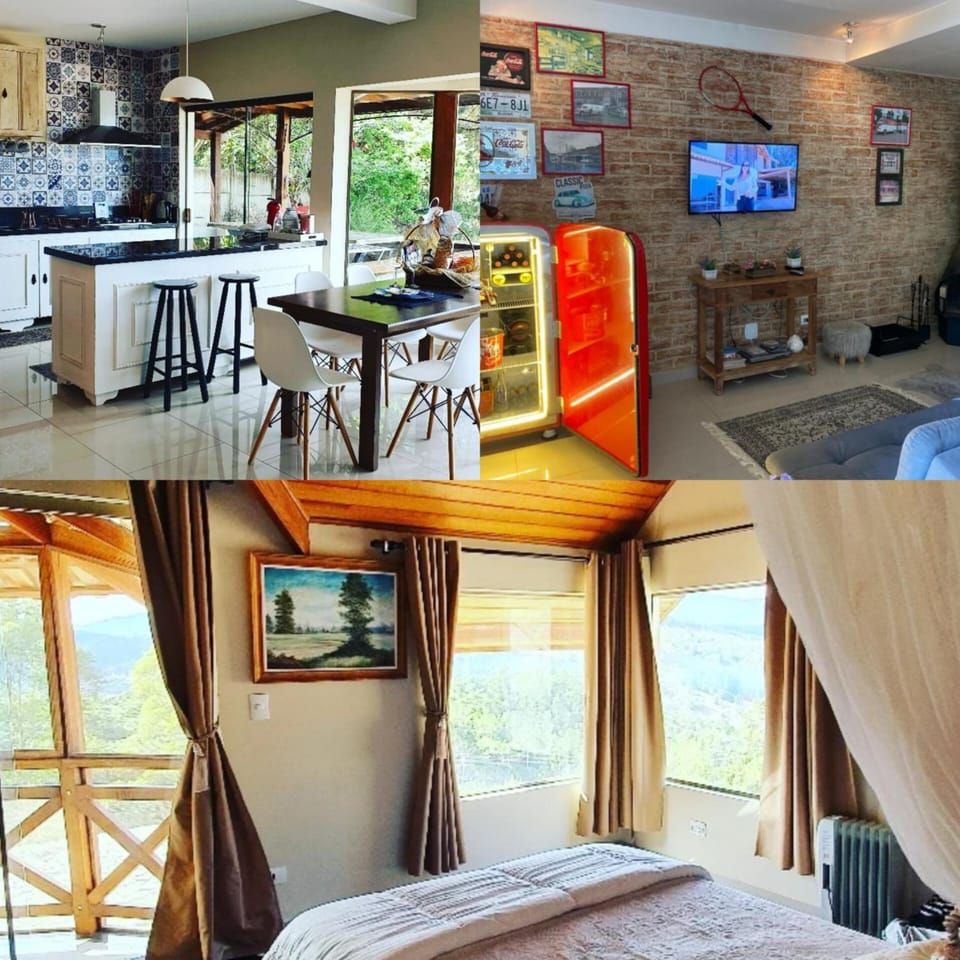 Communal lounge/ TV room, Bed, TV and multimedia, Kitchen or kitchenette, Living room, Seating area, Bedroom