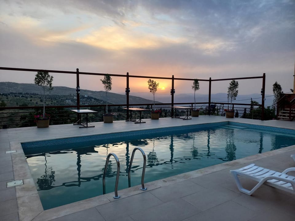 Patio, Swimming pool, Swimming pool, Sunset