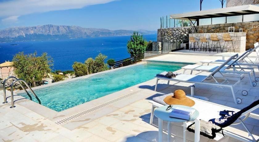 Day, Natural landscape, View (from property/room), Pool view, Sea view, Swimming pool, Swimming pool, sunbed