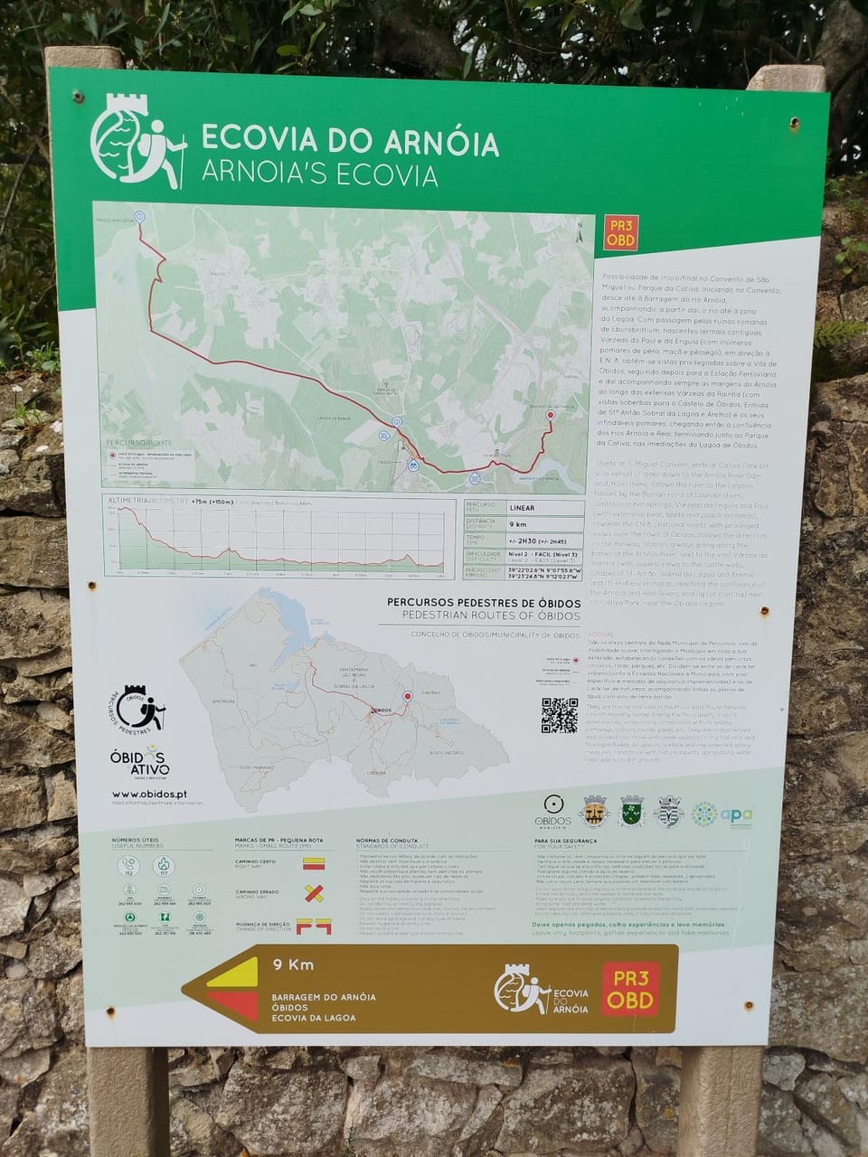 Hiking, Text overlay