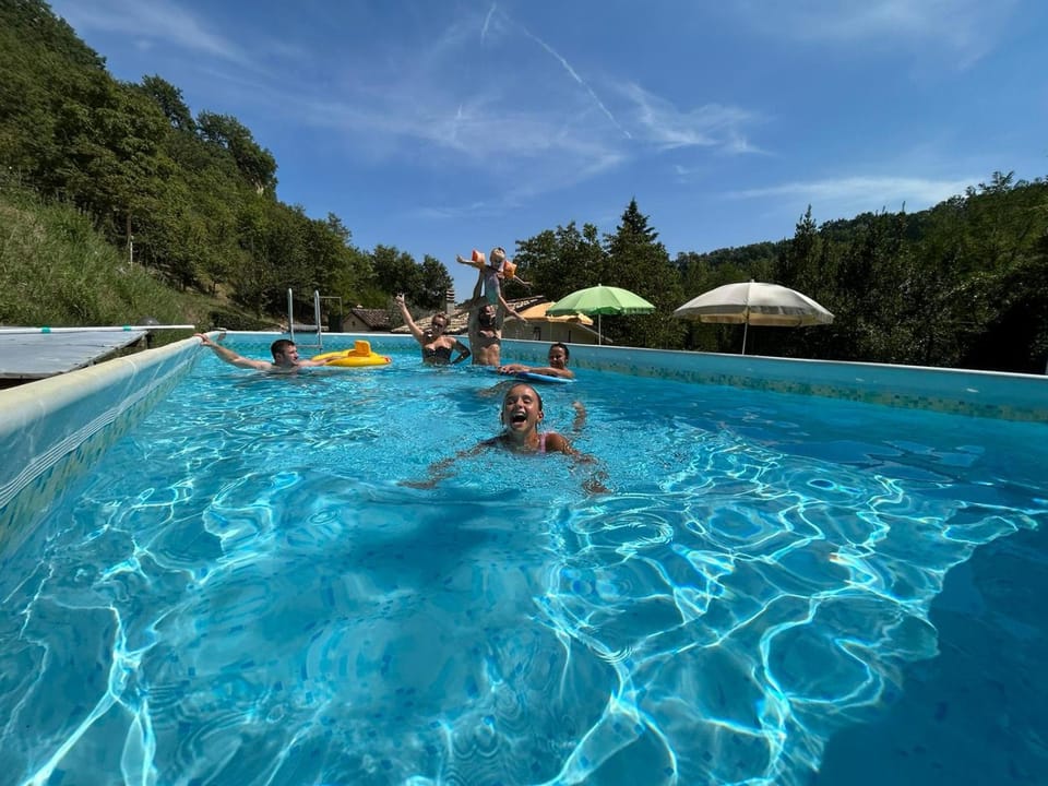 Pool view, Swimming pool, Swimming pool, children, group of guests