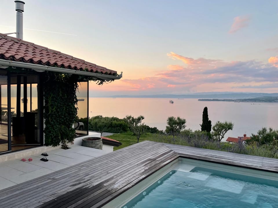 Swimming pool, Sunrise, Sunset
