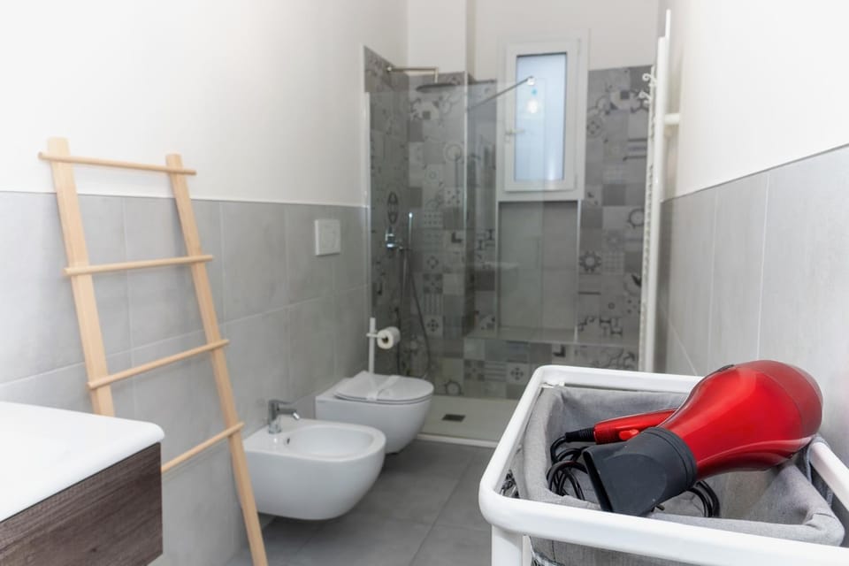 Bathroom, bidet, hair dryier