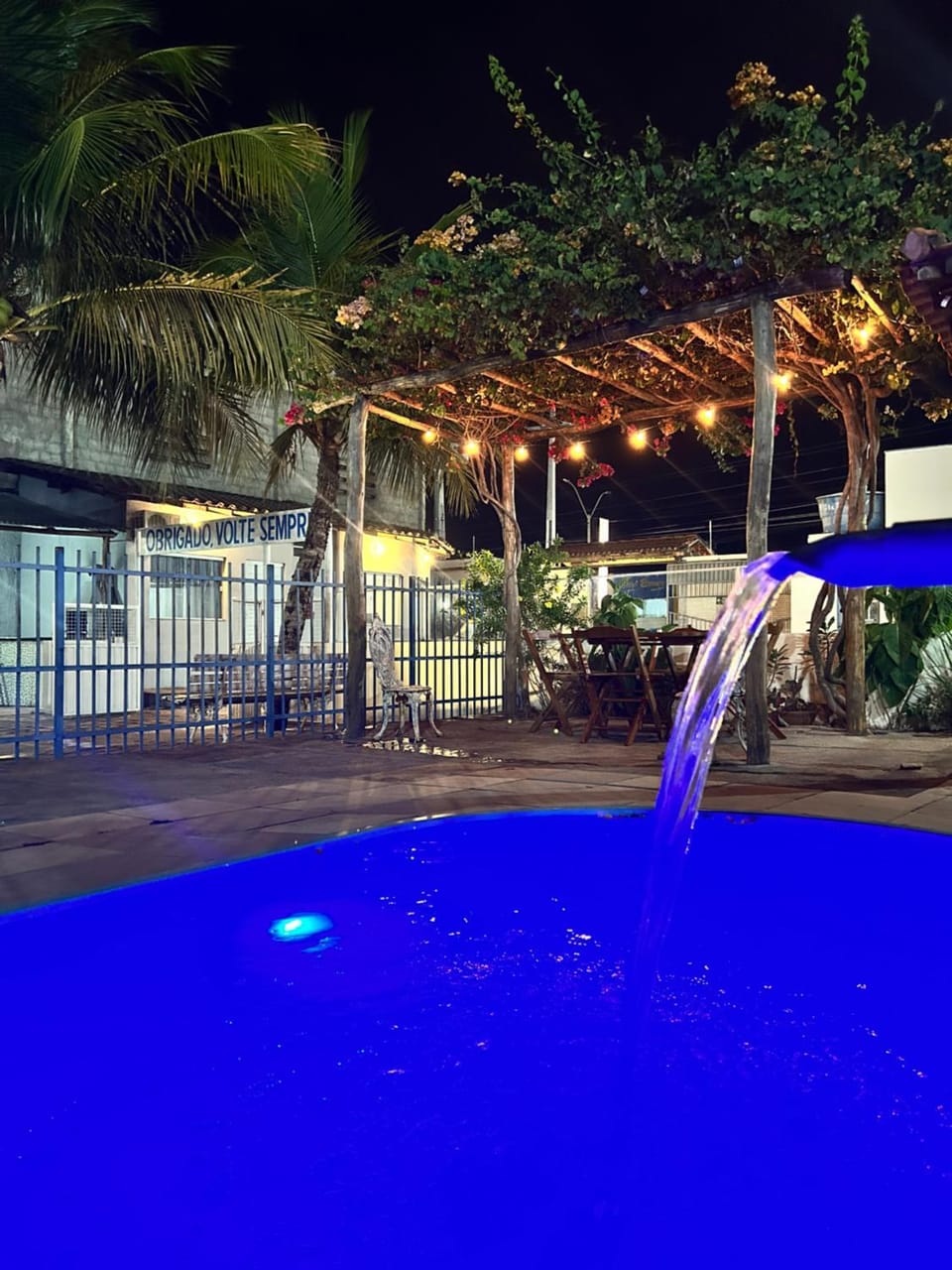 Night, Pool view, Swimming pool