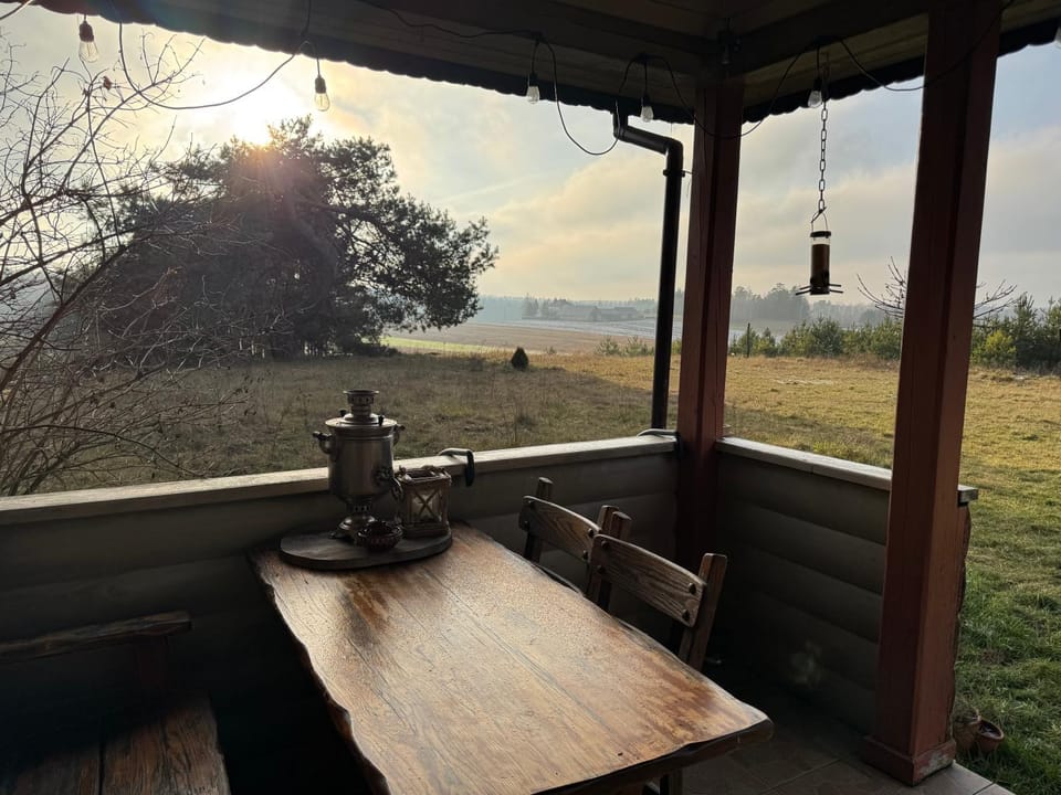 Wietrznie Wichrowe Wzgórze - domek z kominkiem na Podlasiu House in Belarus