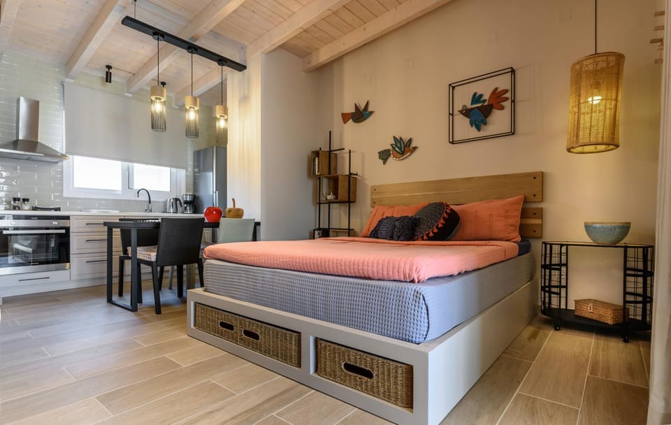 Bed, Kitchen or kitchenette, Photo of the whole room