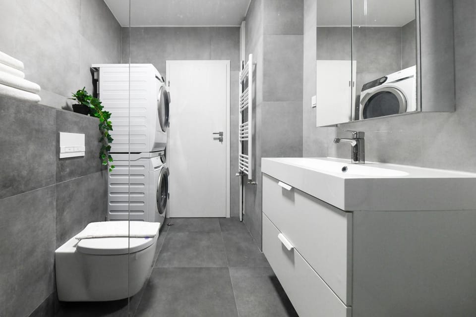 Toilet, Bathroom, washing machine, dryer