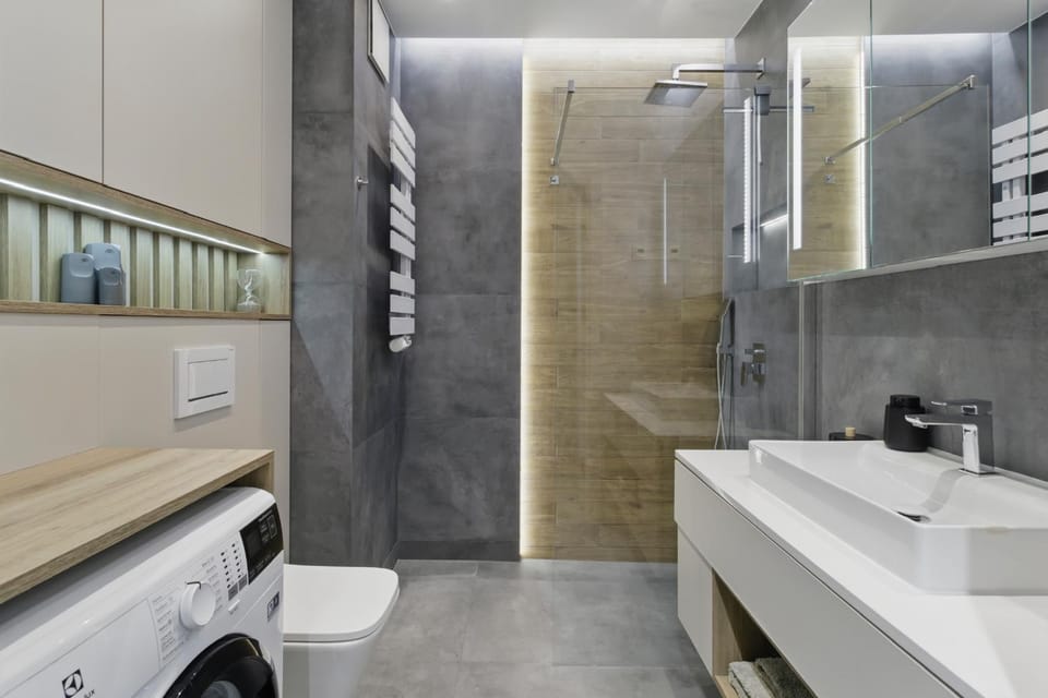 Shower, Bathroom, washing machine