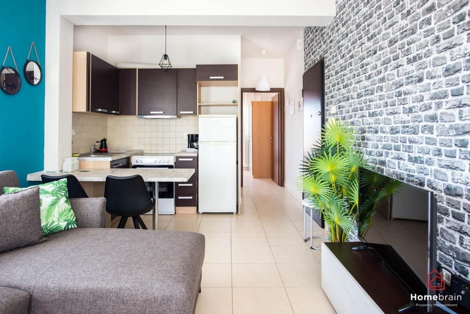 Kitchen or kitchenette, Living room, Seating area