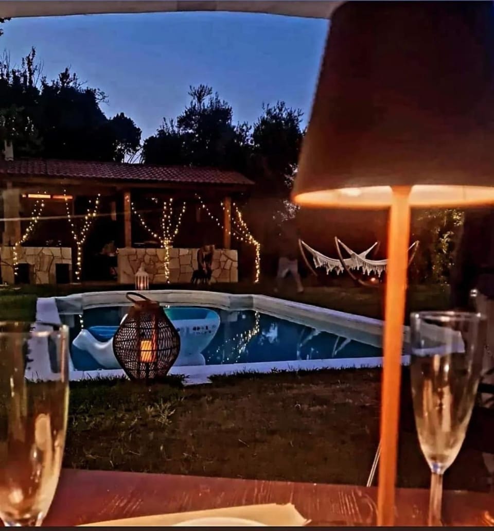 Night, Pool view, Swimming pool