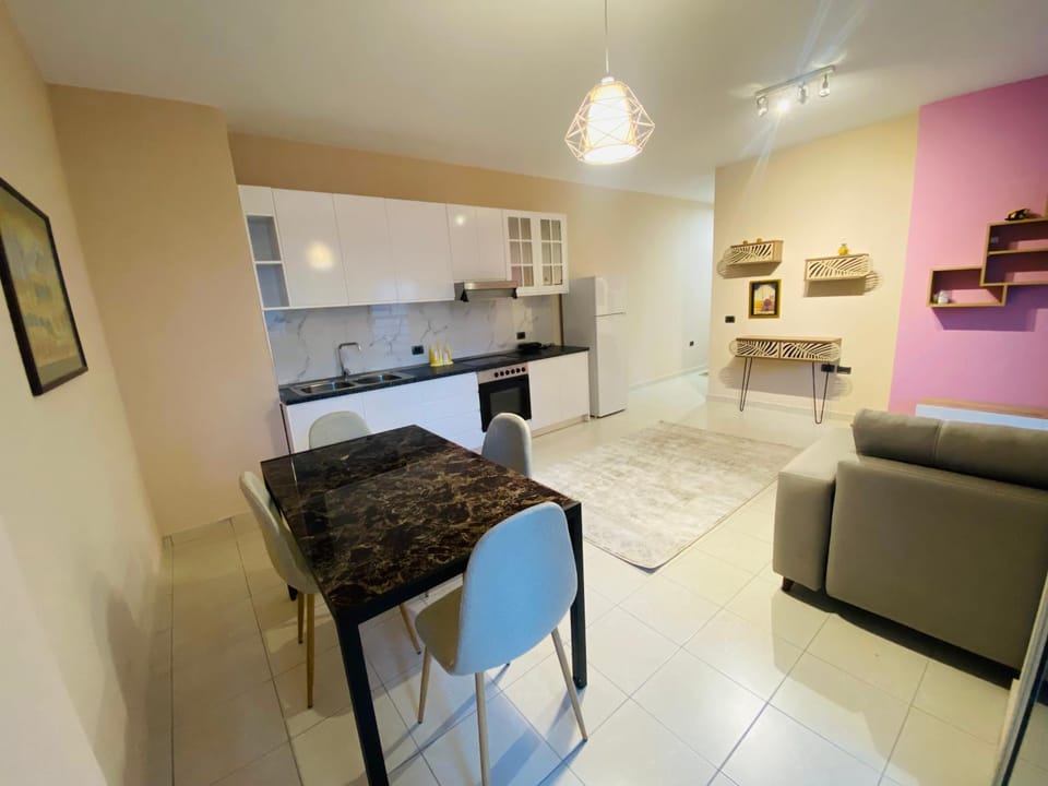 Kitchen or kitchenette, Living room, Dining area