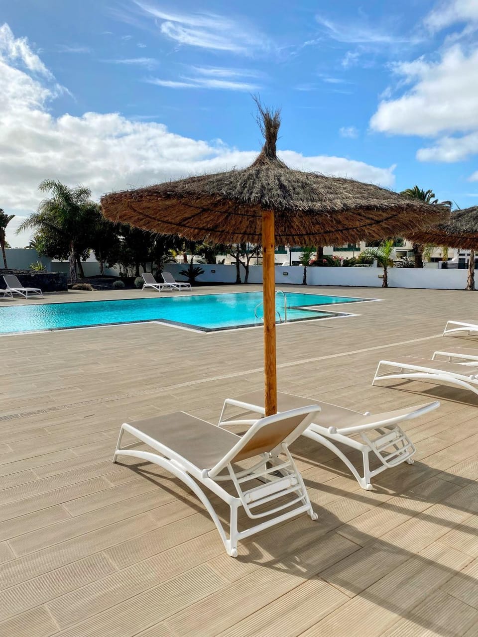 Pool view, sunbed