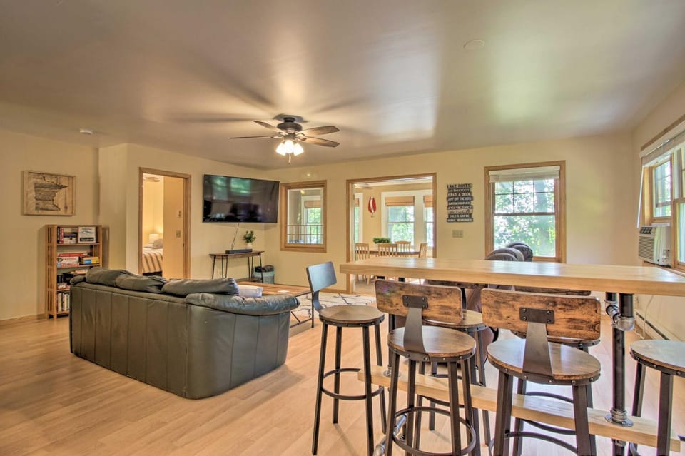 Waterfront Leech Lake Cabin: Dock, Fire Pit, Deck Cabin in Leech Lake
