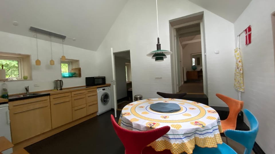 Kitchen or kitchenette, Dining area, washing machine