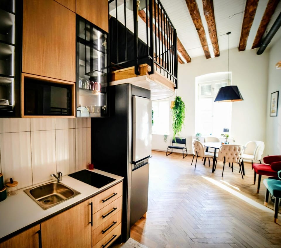 Kitchen or kitchenette, Living room, Photo of the whole room