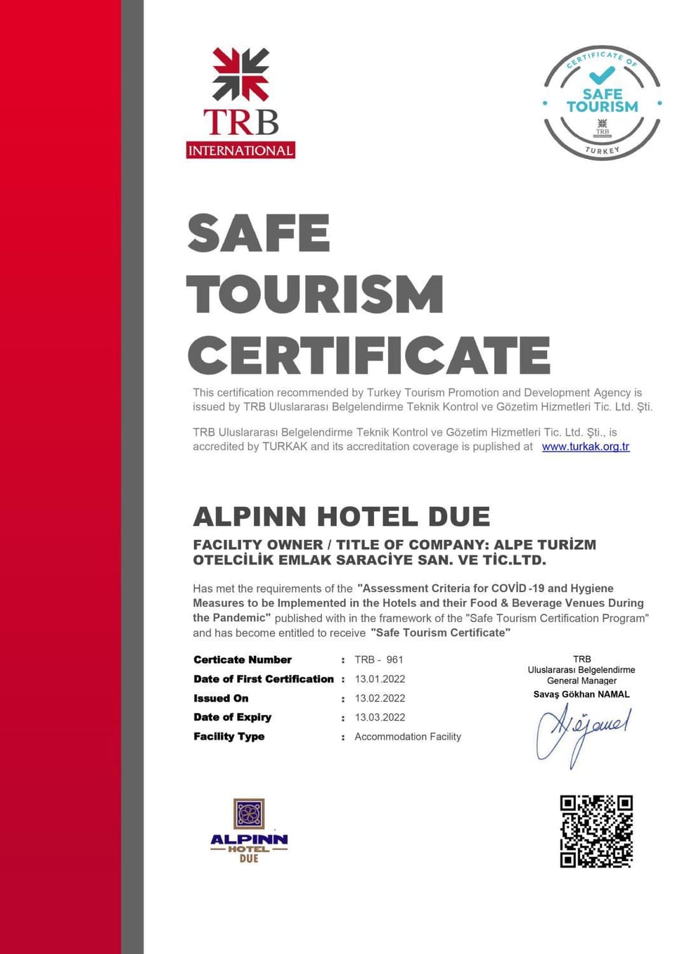 Certificate/Award