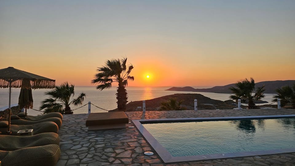 View (from property/room), Swimming pool, Sunset