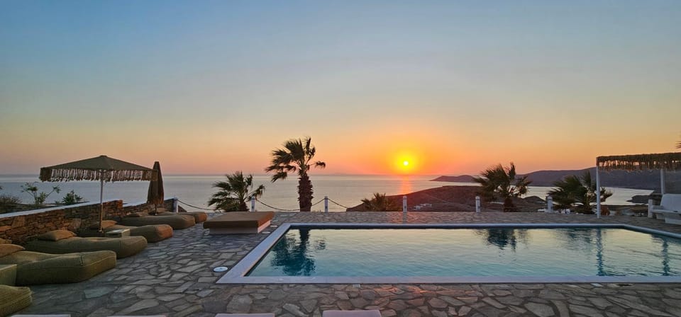 View (from property/room), Swimming pool, Sunset