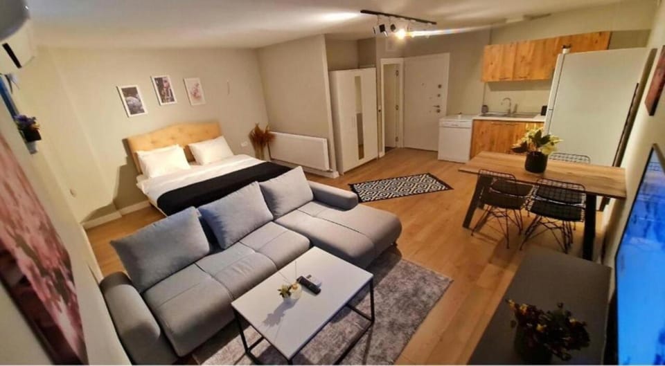Bed, TV and multimedia, Kitchen or kitchenette, Seating area, Dining area, Bedroom
