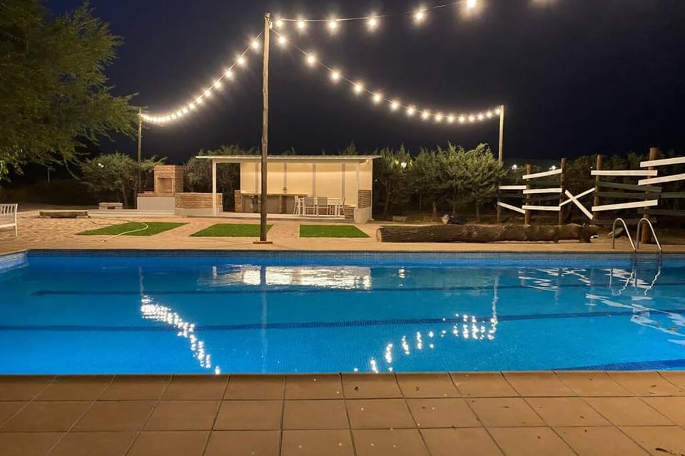 Night, Pool view, Swimming pool