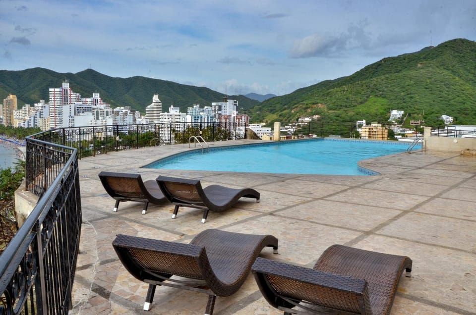 Beach, City view, Swimming pool