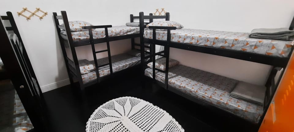 bunk bed, locker, microwave, air conditioner