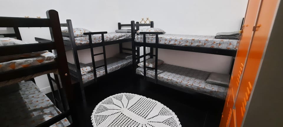 bunk bed, locker, microwave, air conditioner