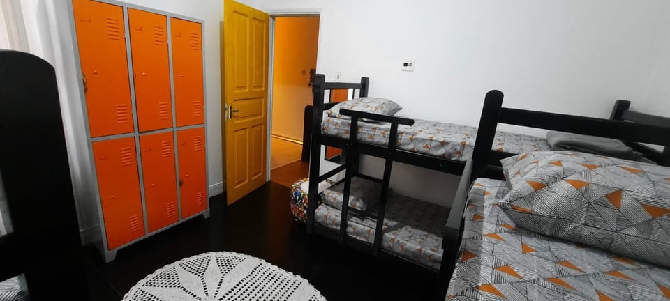 bunk bed, locker, microwave, air conditioner