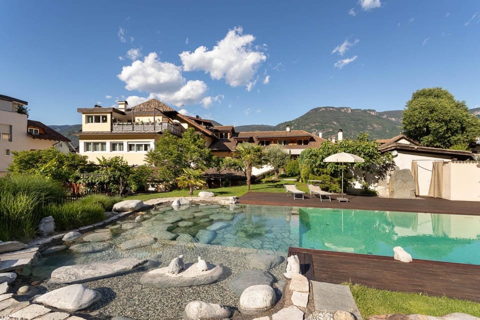 Property building, Living room, Swimming pool