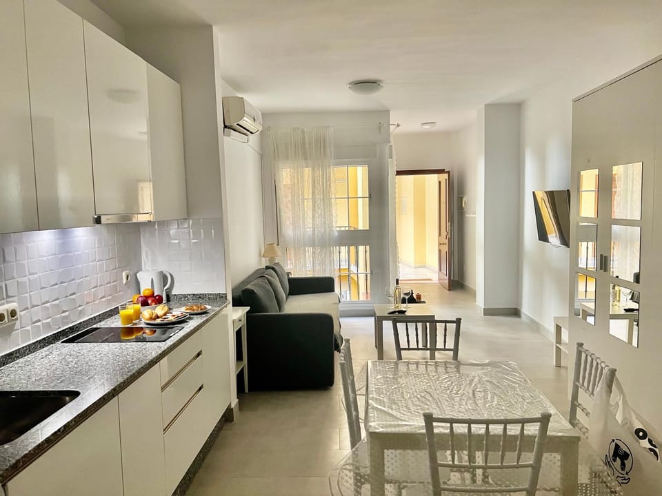 TV and multimedia, Kitchen or kitchenette, Living room, Dining area, minibar, stove, air conditioner