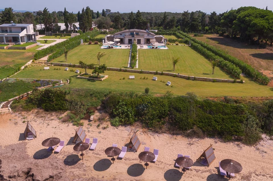 Property building, Natural landscape, Bird's eye view, Beach