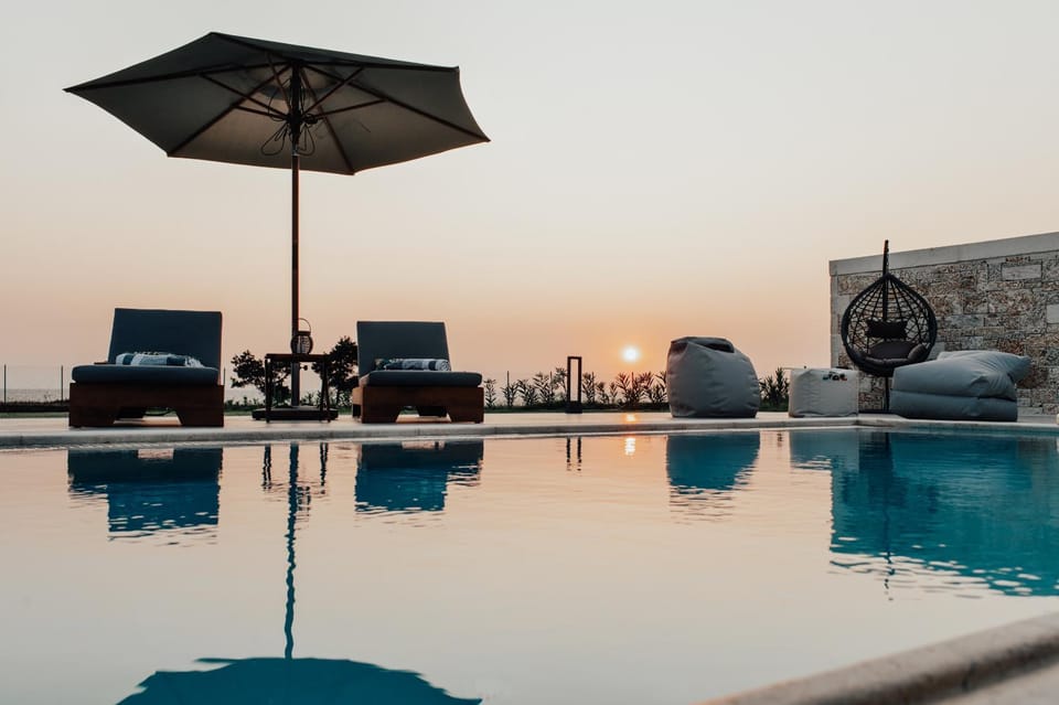 Swimming pool, Sunset