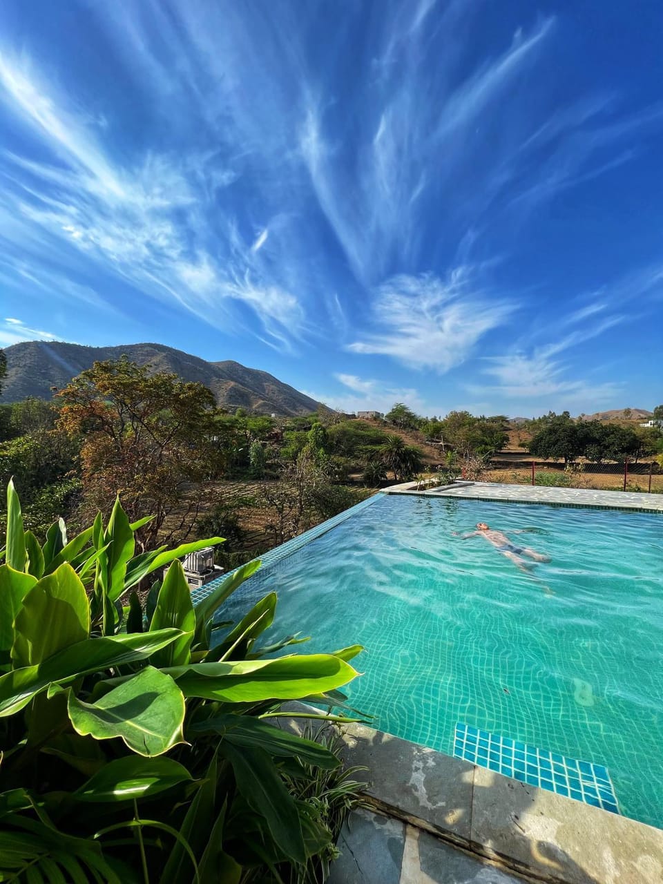 Natural landscape, Mountain view, Pool view, Swimming pool