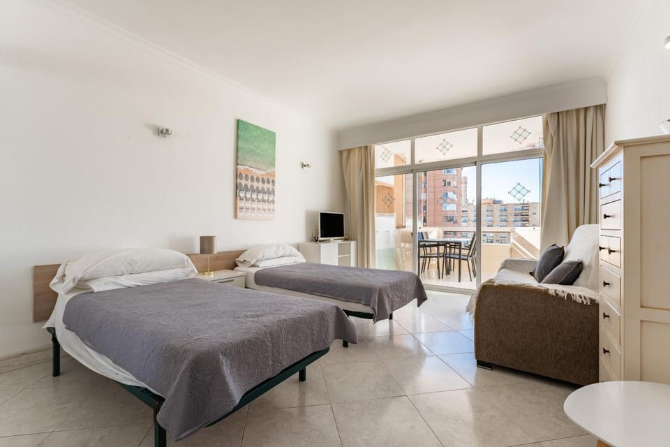 Property building, Living room, Bedroom