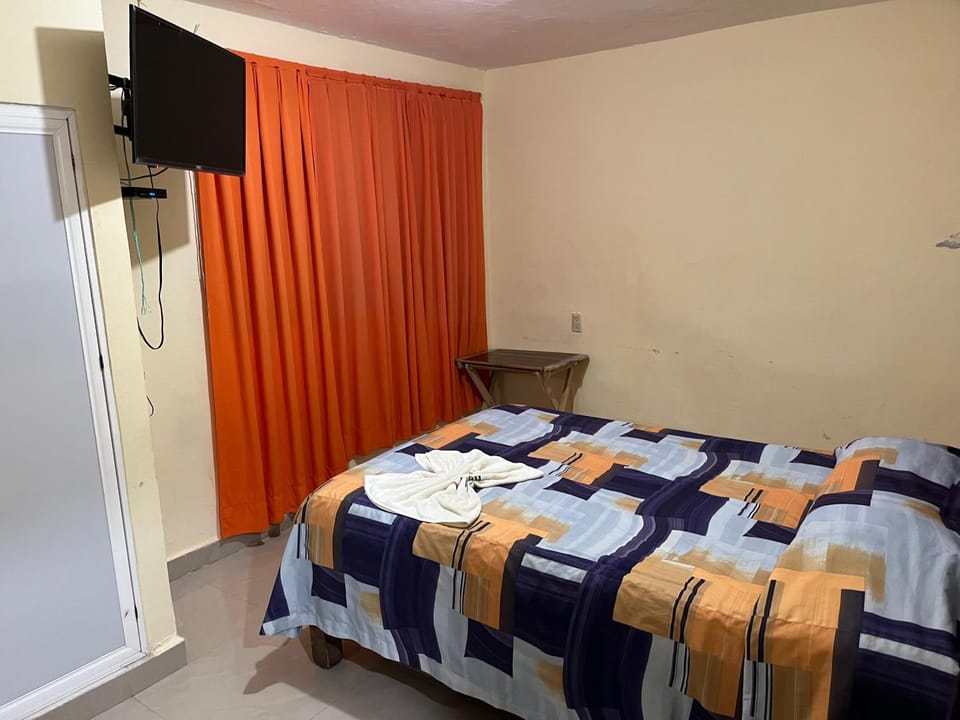 Bed, TV and multimedia, Bedroom, towels, wardrobe