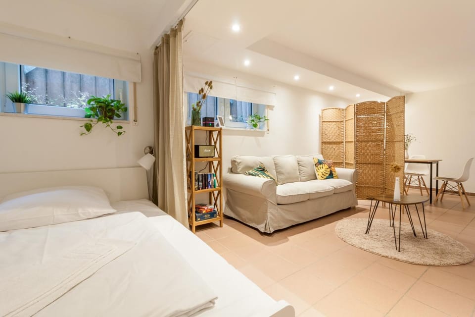 Bed, Living room, Photo of the whole room, Seating area, Bedroom