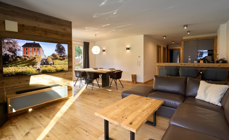 Living room, kitchen