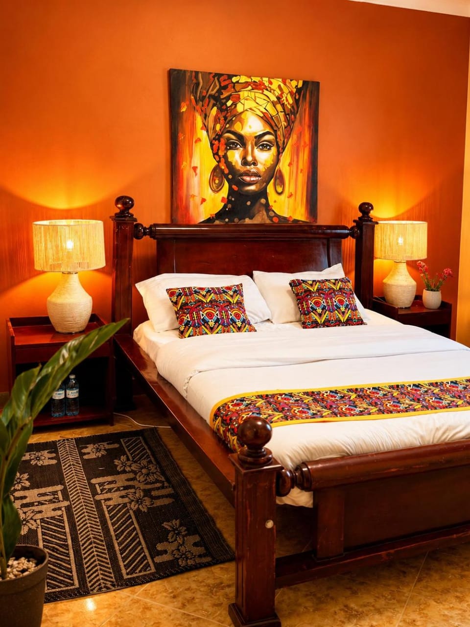 Bed, Photo of the whole room, Decorative detail, Bedroom