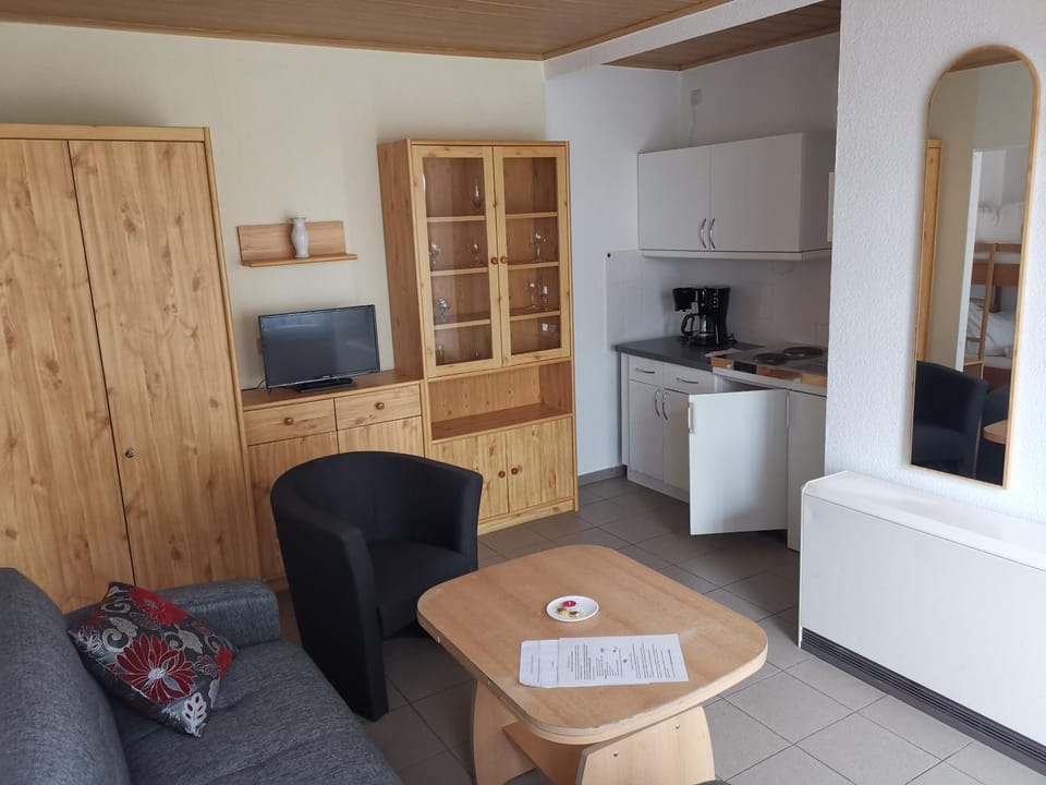TV and multimedia, Kitchen or kitchenette, Living room, Seating area