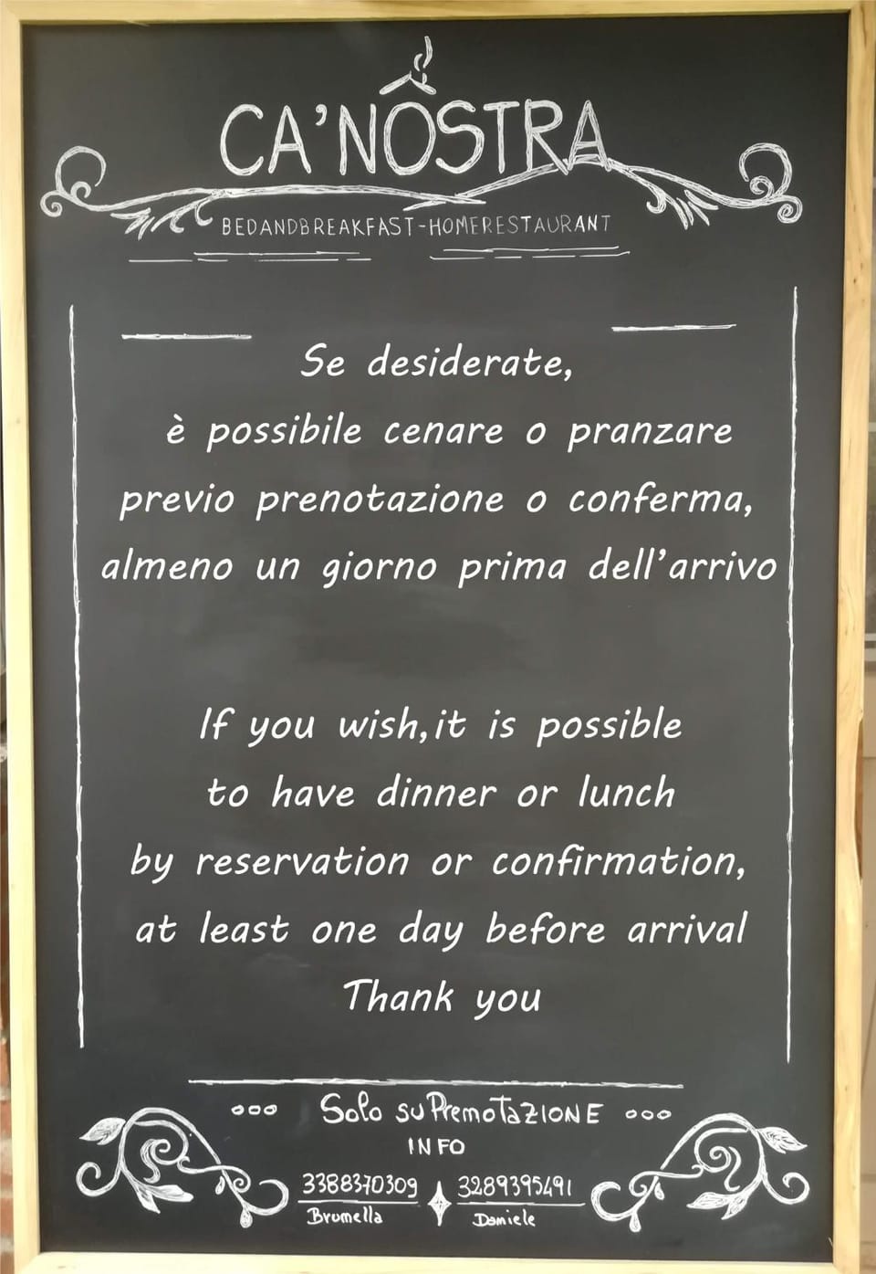 Cà Nostra B&B Home Restaurant Country House in Piedmont