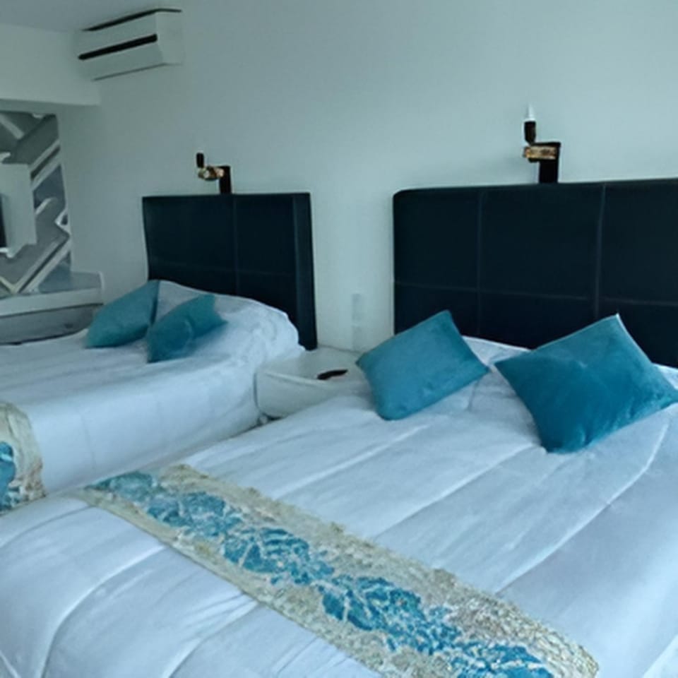 Bed, Bedroom, Lake view, air conditioner