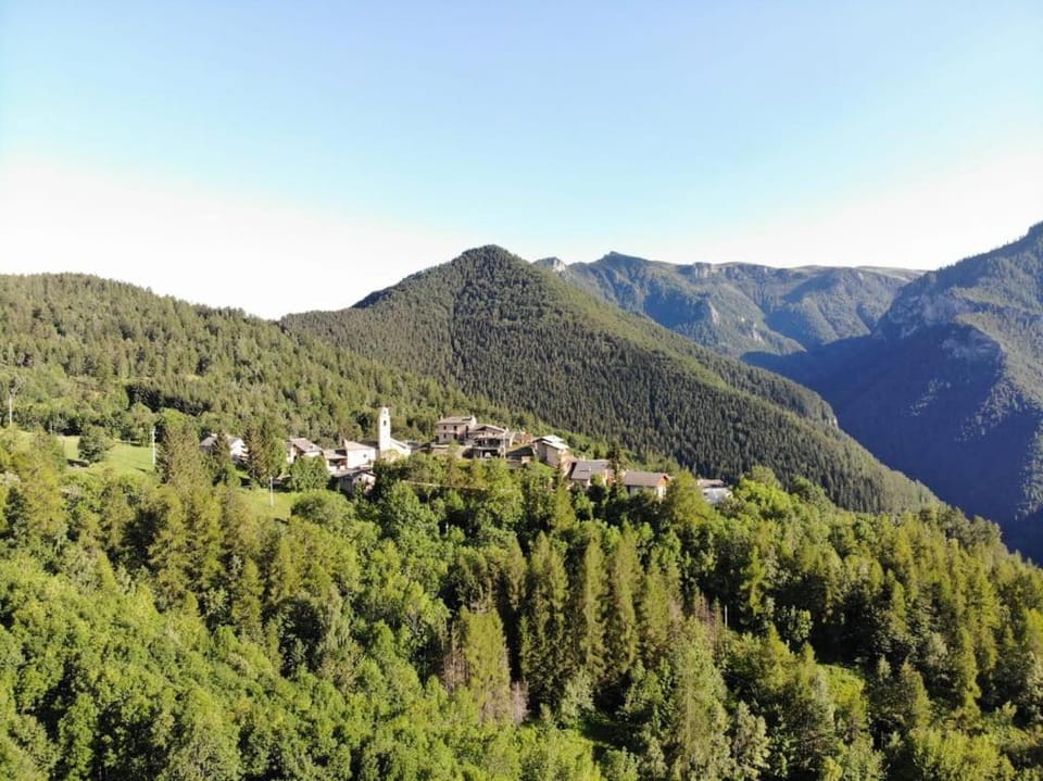 Natural landscape, Bird's eye view, Mountain view