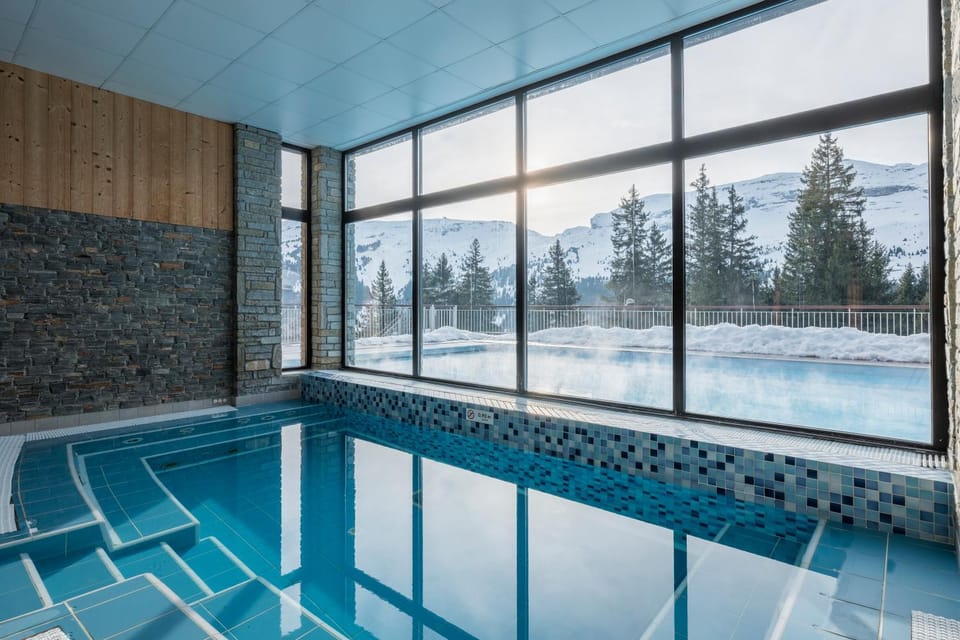 Winter, Pool view, Swimming pool