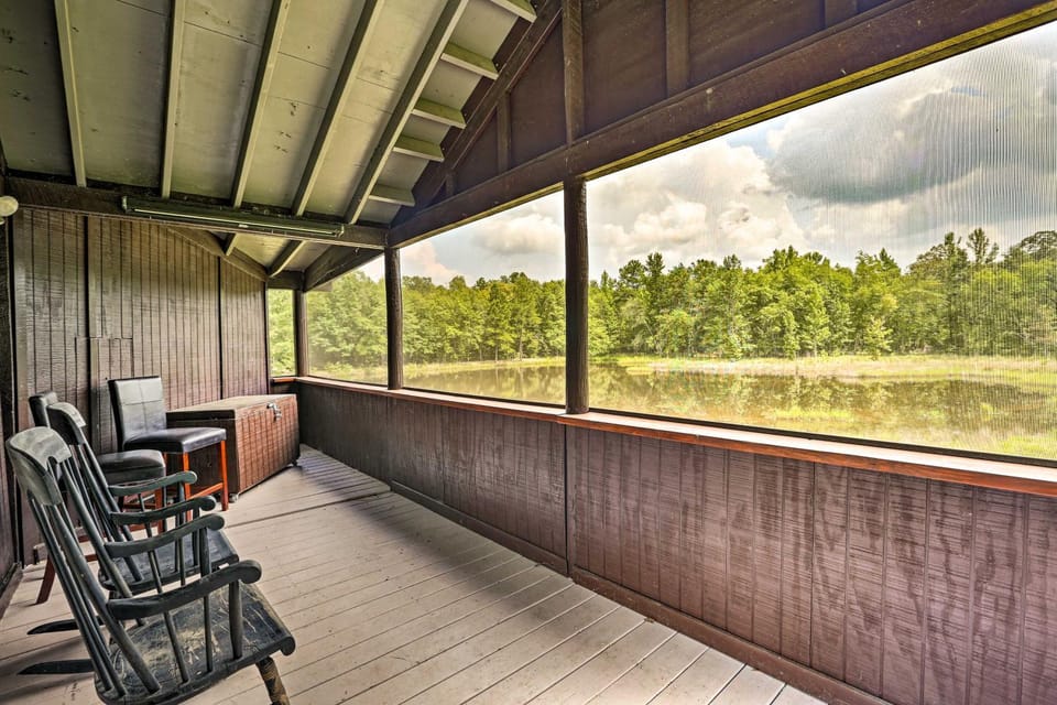 1950's Serenity Pond Cabin w/ View: Peace & Quiet! Cabin in Pell City