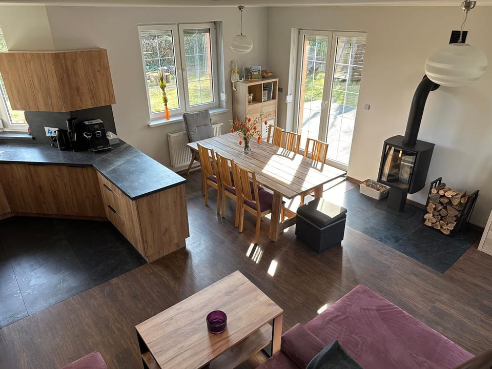 Living room, Dining area, flat iron