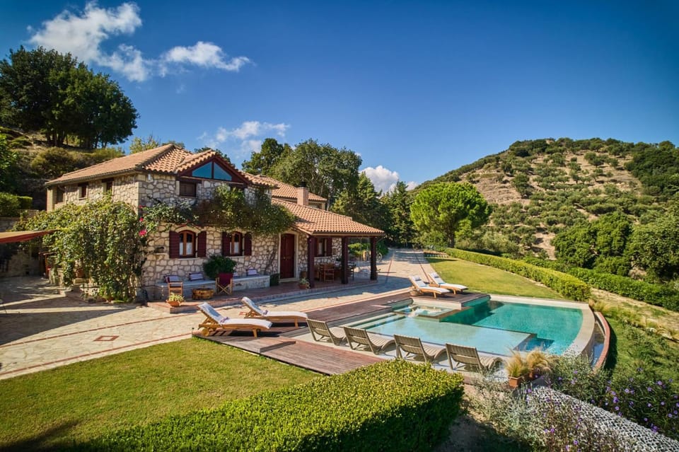 Property building, Natural landscape, Garden, Swimming pool