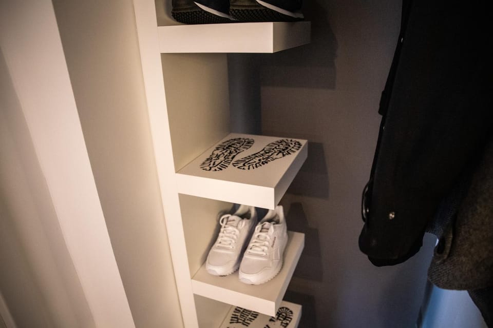 microwave, storage, storage, storage, wardrobe