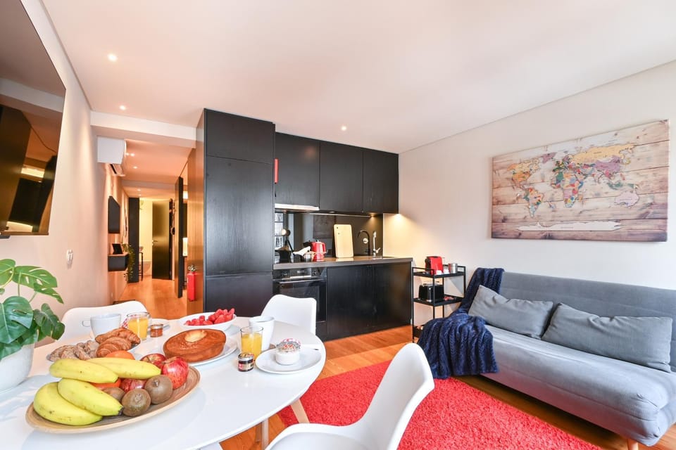 Kitchen or kitchenette, Living room, Dining area